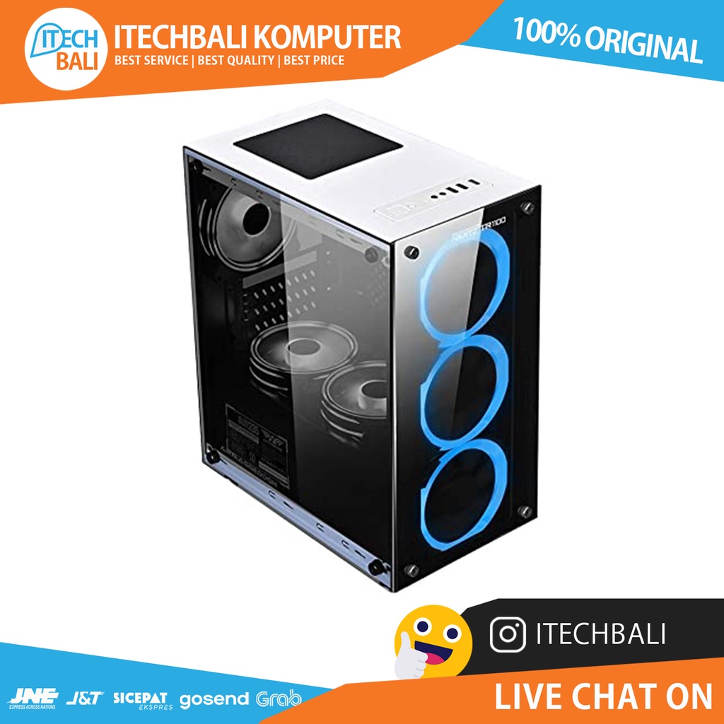 CASING ARMAGGEDDON Nimitz TR1100 Free 4 Fan Blue - White  | ITECHBALI