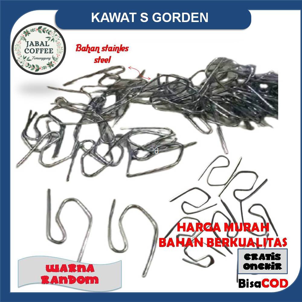 Pengait Cantolan Gorden / Kawat S Gorden / Kawat Hordeng Murah J8