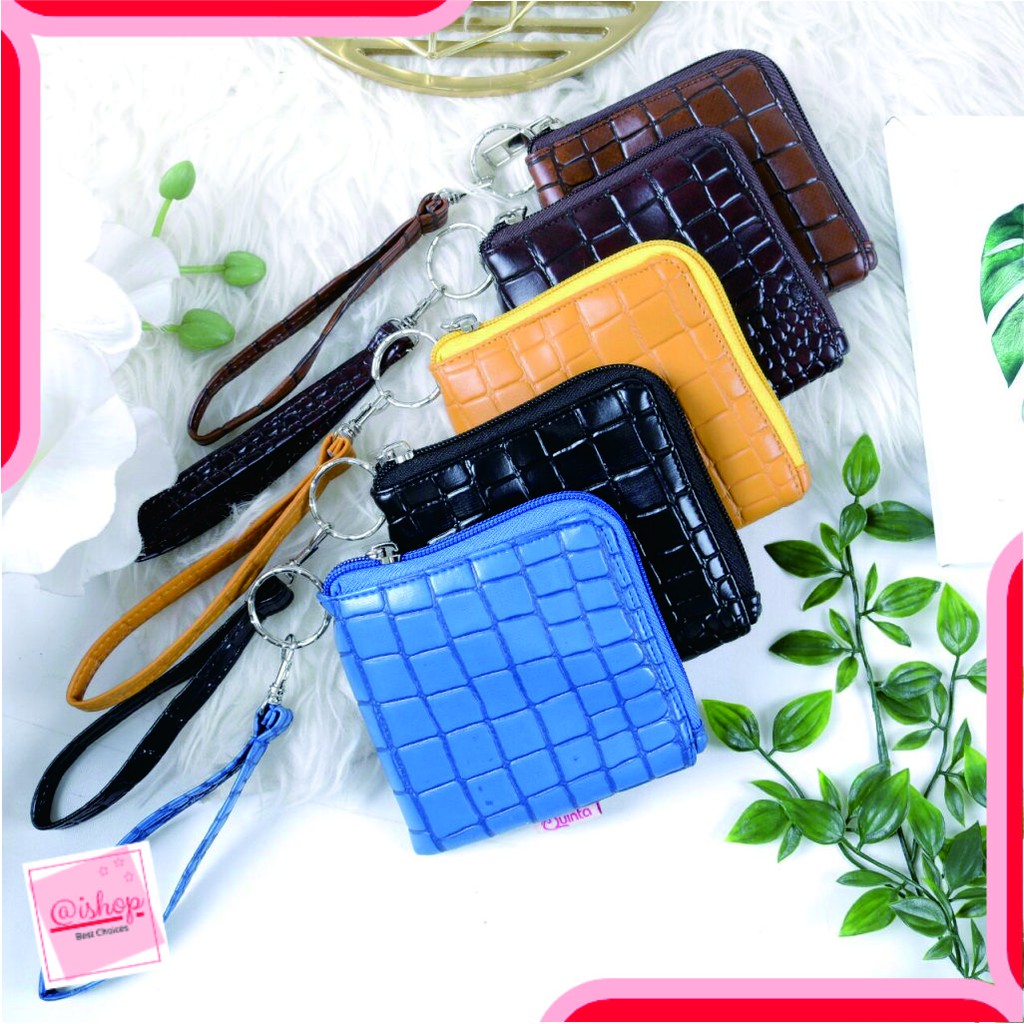 DOMPET KUNCI DOMPET KARTU MINI POUCH AXEL CROCO by QUINTA ORIGINAL