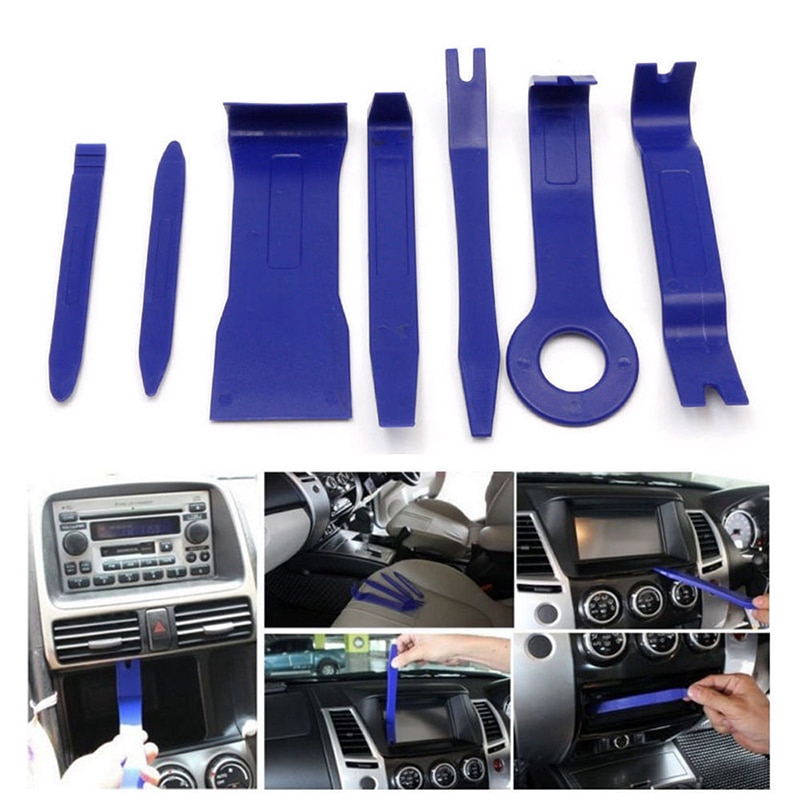 7pcs Alat Pembuka Panel Trim Audio Mobil Universal Bahan Plastik