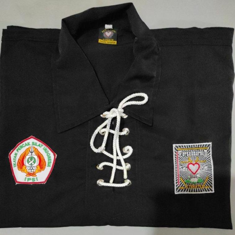 TERMURAH 9928 SERAGAM WARGA PSHT BLACK JET- SETELAN BAJU WARGA PSHT JET BLACK- SAKRAL BLACK JET ㊋