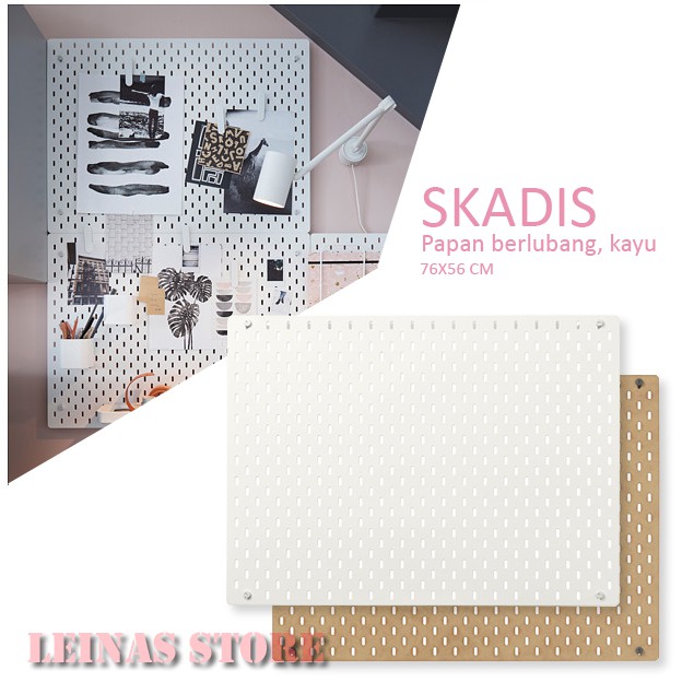 

PAPAN Pegboard / papan kait berlubang / papan pengumuman 76X56 cm