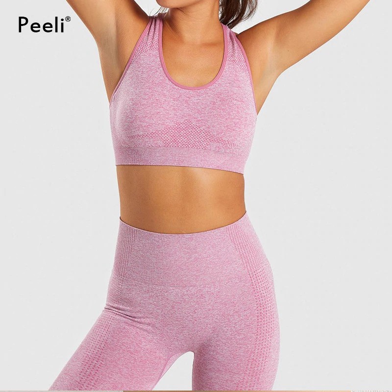 INDORETAIL | Olahraga & Outdoor | Gym & Fitness | Alat Fitness Peeli Seamless Yoga Set Wanita