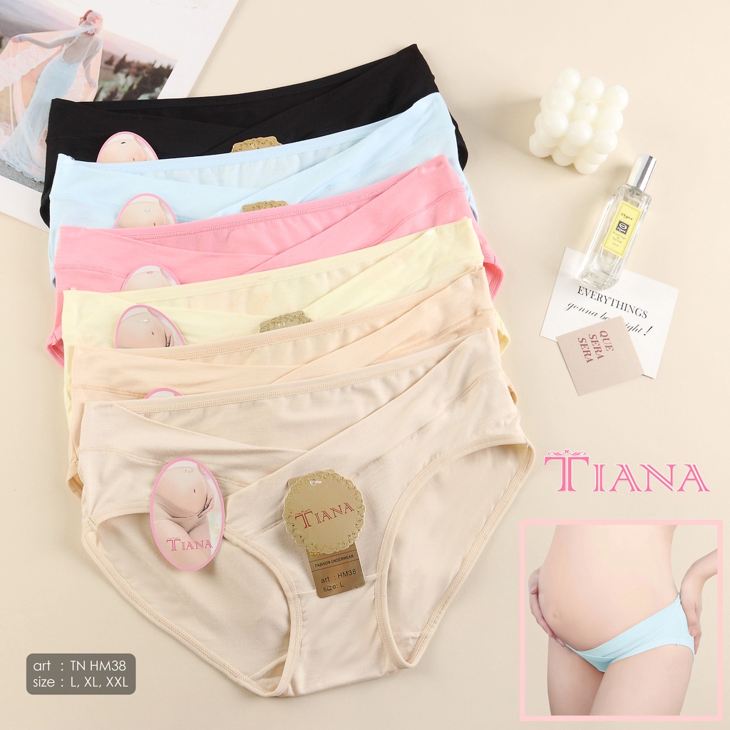 TIANA | Celana Dalam Hamil Hipster dibawah Perut Muat Kehamilan 0 - 9 Bulan / Maternity Panties / art TN HM38