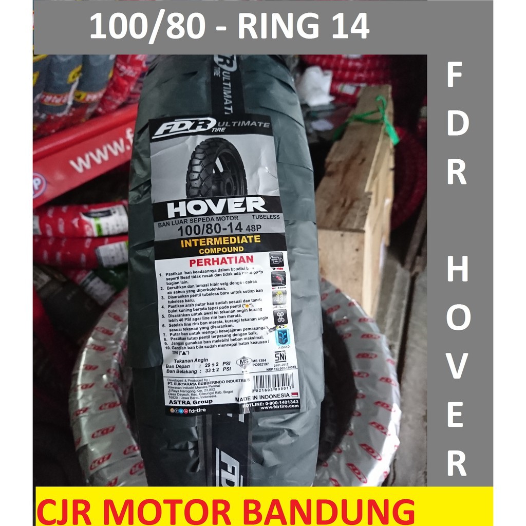 Ban Semi Offroad FDR HOVER 100/80 ring 14 motor matic mio beat vario aerox Dual Purpose Semitrail