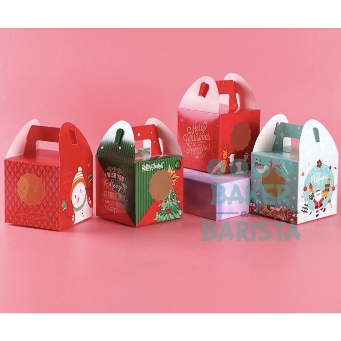 

(5pcs) xmas box window / box cupcake kue cake box natal kotak kado bakernbar99 Diminati Banget
