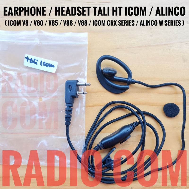 HEADSET HT EARPHONE HT ICOM V80 U80 V88 ALINCO DJ CRX1 EARSET TALI HT ALINCO CRX5 W10 A10 MURAH