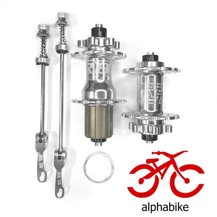 HUB FREEHUB XLR8 32H - SILVER & RAINBOW