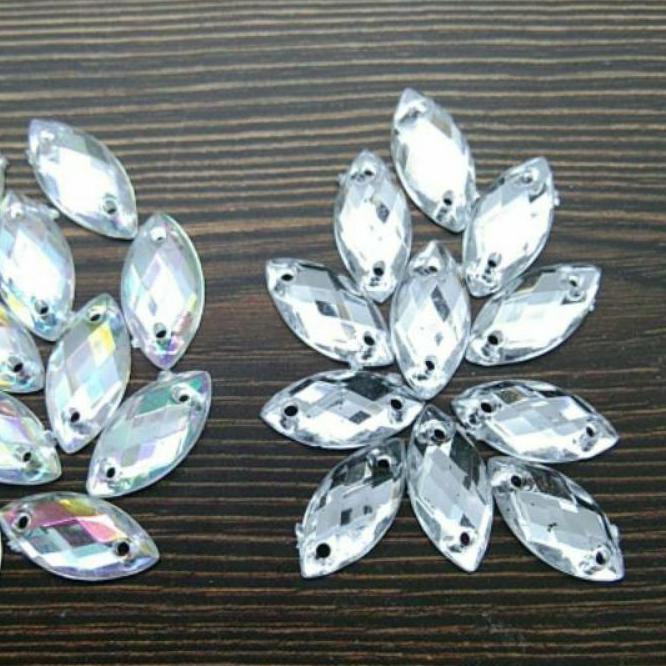 ➥ payet kristal jahit bentuk daun/payet tetes Taiwan 1000pcs ➽