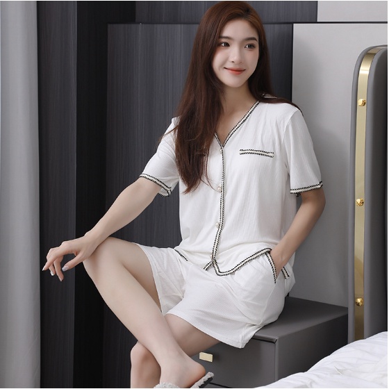 GirlWish Fashion Korean Homewear Set Top &amp; Pants Set Baju &amp; Celana Pendek Pajamas Baju Tidur Baju Rumah