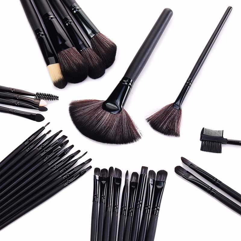 Brush Make Up 32 Set dengan Pouch / Kuas Make Up Wajah 1 Set Lengkap / Brush Powder Fondation Foundation Blush On Bedak Tabung Lembut  Make Up Set Premium  / Make Up Brush Profesional Set Kuas Make Up / Kuas Alis Blas On Eyeshadow highliter Foundation