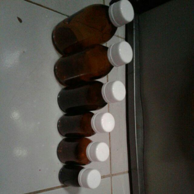 Botol Kaca Ulir Tutup Sumbat Paket / Alat Praktek Farmasi