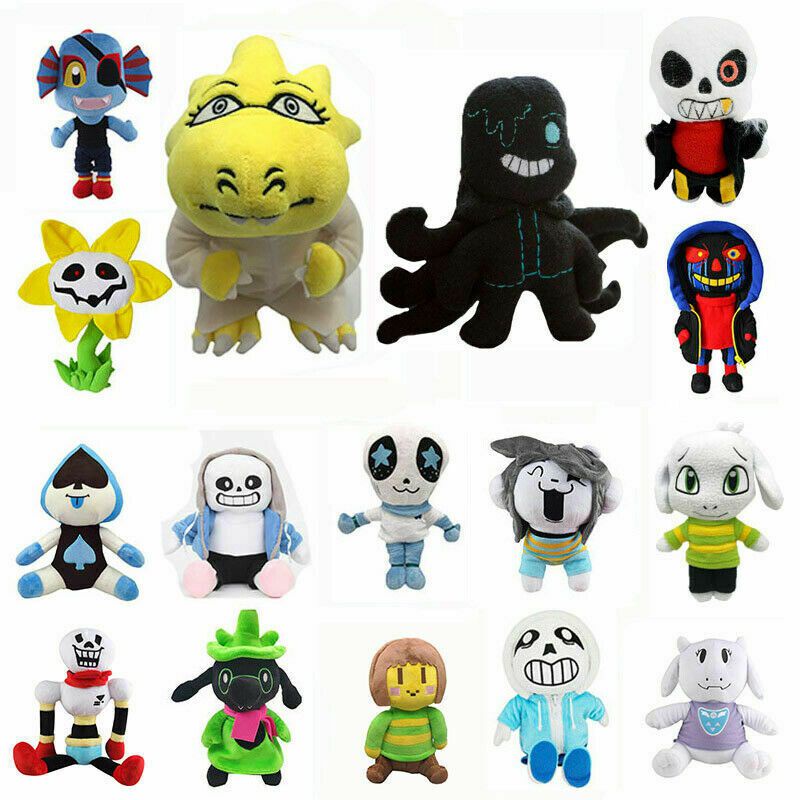 30cm Boneka Undertale Plush Doll Sans Sunflower Chara Asriel Lancer Stuffed Toy Kid Gifts Mainan