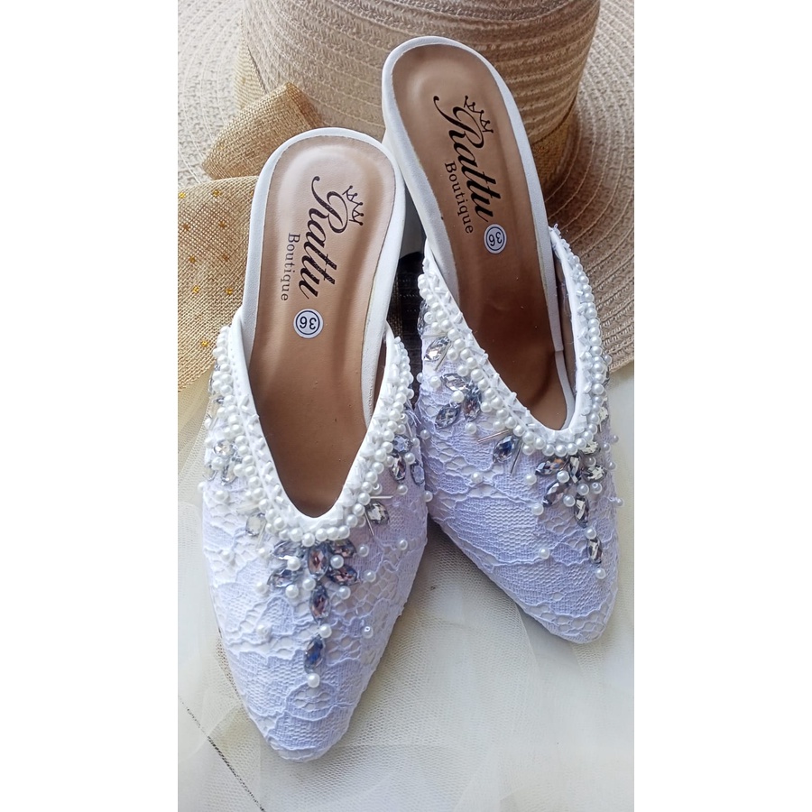 Termurah!!!! hells 7cm brukat weding lesti/ sepatu pengantin/ sepatu brukat/ sepatu payet/ sandal pengantin