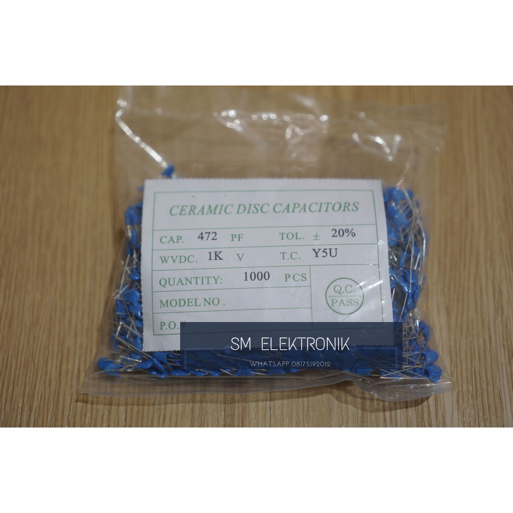 Kapasitor Ceramic Capacitor 472 1kv 1000pcs