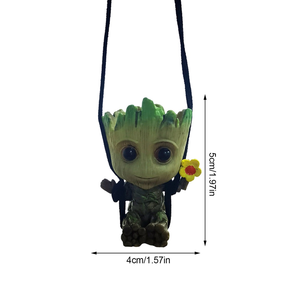 Ornamen Gantung Model Boneka Groot Untuk Spion Tengah Mobil