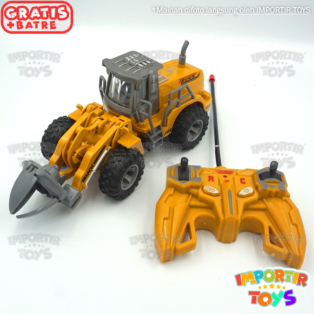 Mobil BULDOZER CONSTRUCTION TRUCK RC dgn LAMPU (IMPORTIR TOYS QUALITY)