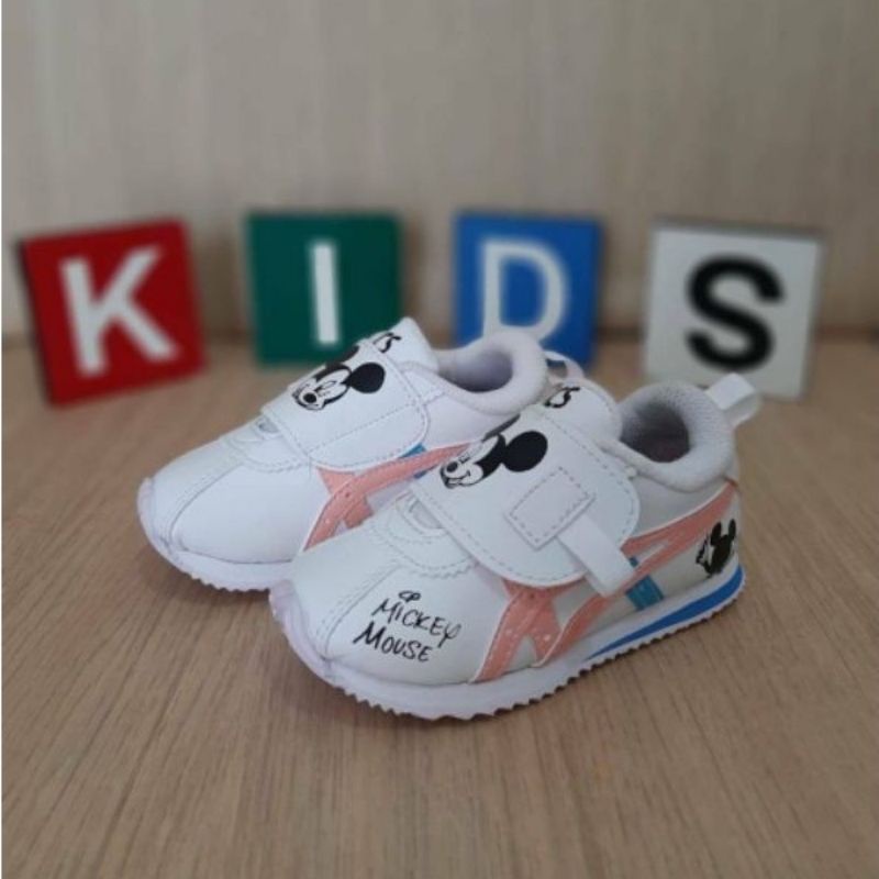 SEPATU ANAK PEREMPUAN / SEPATU ANAK LAKI LAKI MOTIF MICKEY MOUSE USIA 12345678