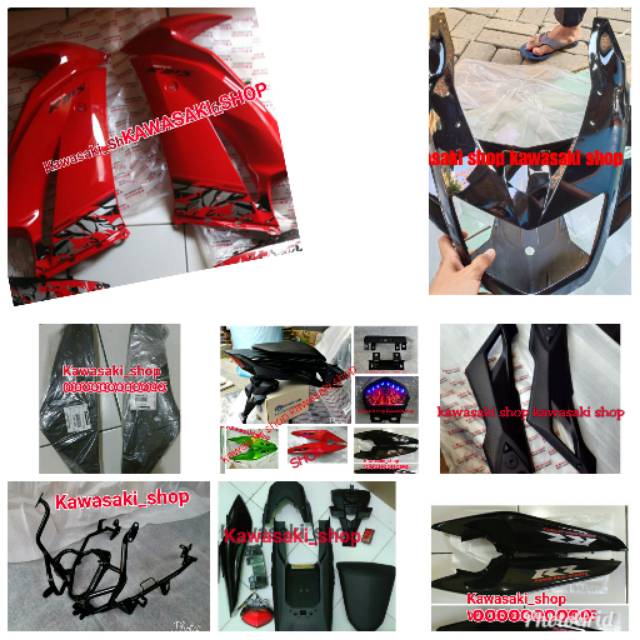 fairing fering cover body ninja rr new sayap ninja rr new original kawasaki merah stiker 2013