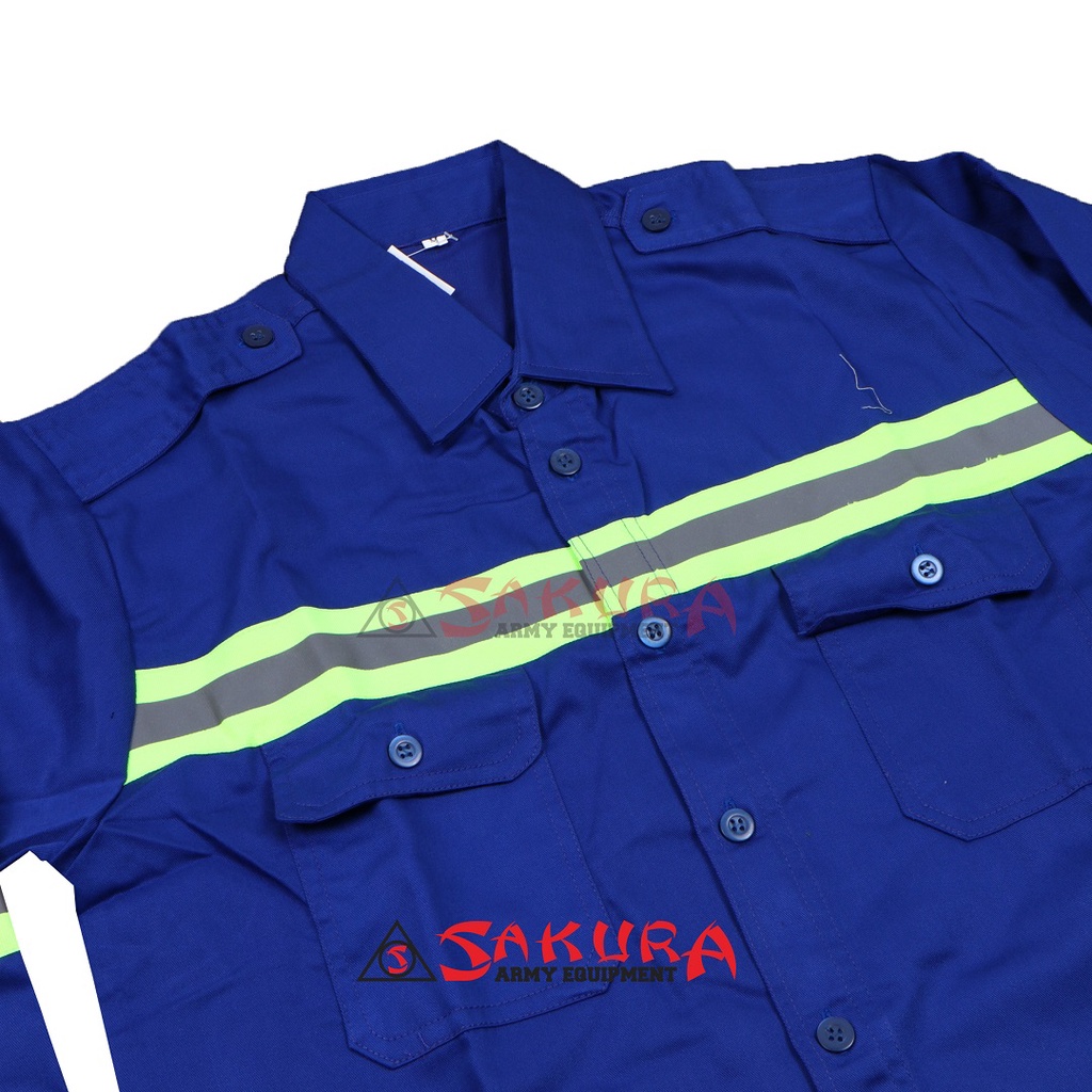 Wearpack Safety Atasan Baju Wearpack Panjang Biru Benhur Baju Safety