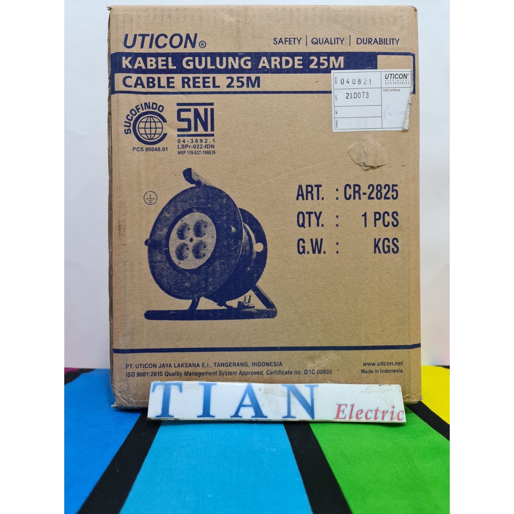 UTICON CR-2825 Kabel Roll / Kabel Gulung Arde 25 Meter