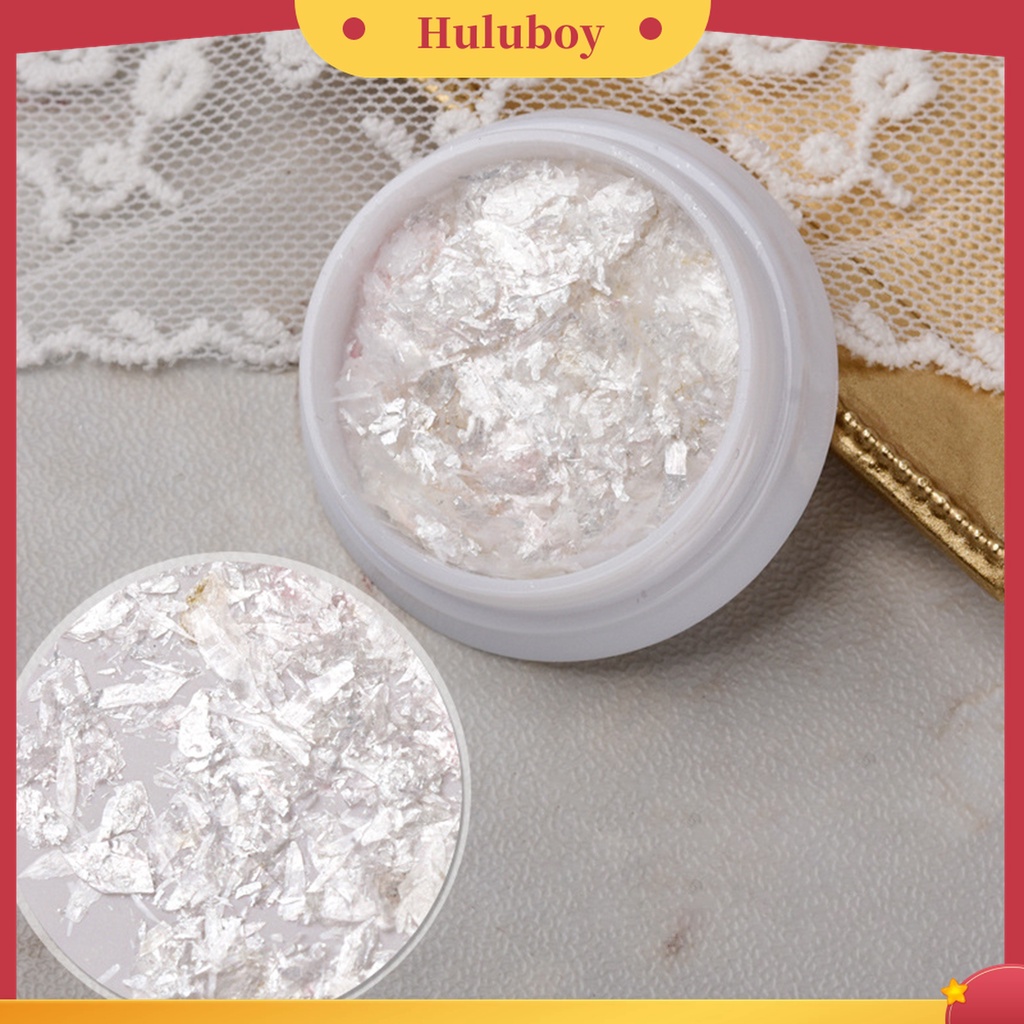 Huluboy Huluboy♡ 1 Kotak Stiker Kuku Sequin Glitter Holografik Tidak Pudar Untuk Manicure Wanita