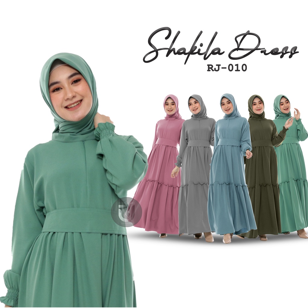 Gamis Shakila Premium Busui Friendly Kode RJ-010 by RJ Collection