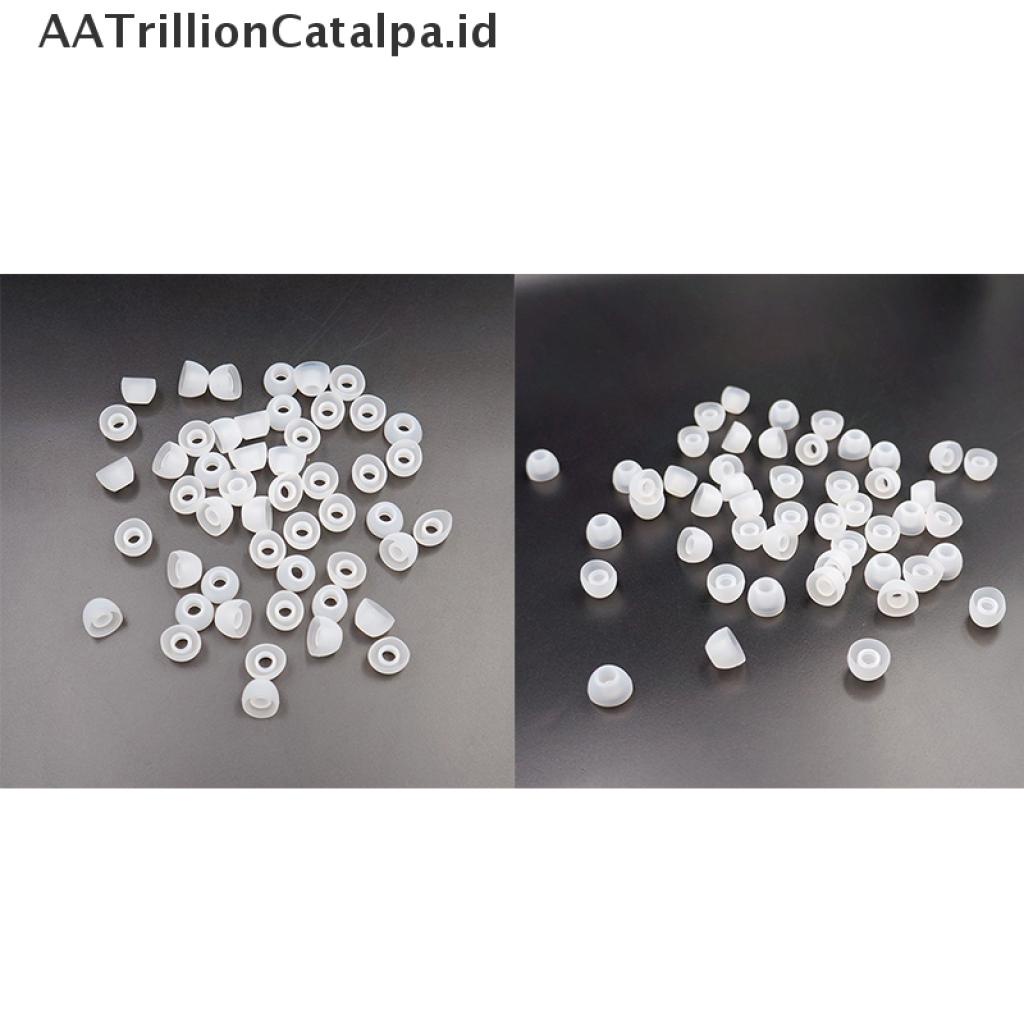 (AATrillionCatalpa) 50pcs / Set Pad / Bantalan Earpad Pengganti Bahan Silikon 11MM Untuk Earphone In-Ear