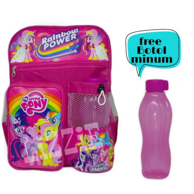 Tas ransel anak my little pony bonus botol minum