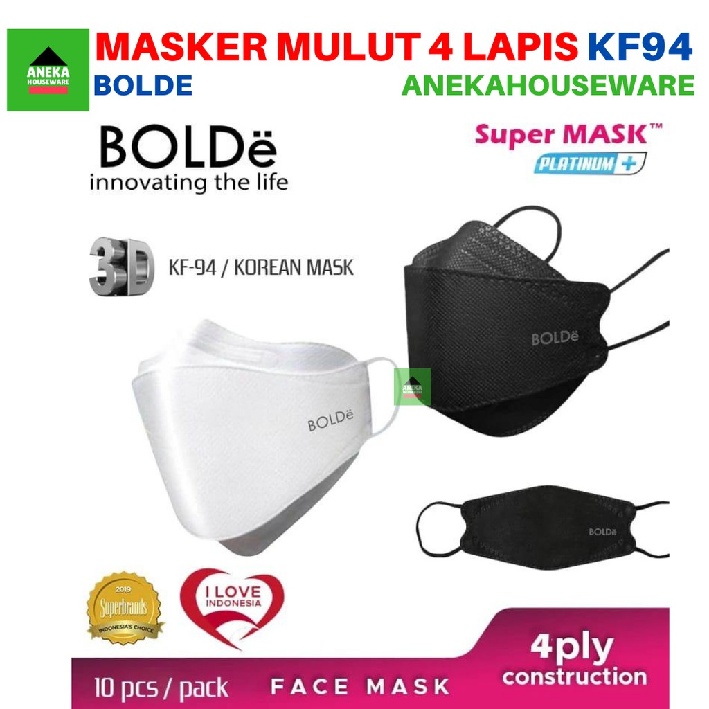 Masker Super Mask KF94 10 PCS Bolde