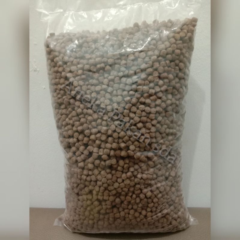 PAKAN IKAN LELE, GURAMI, NILA VOER PUR PELET  IKAN LELE 4MM  ( butiran besar ) 1 Kilogram