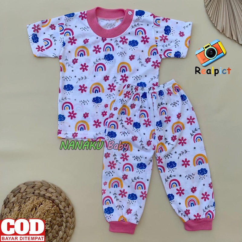 Ana Baby -Setelan Baju bayi Celana panjang baju pendek Usia 3-12 Bulan