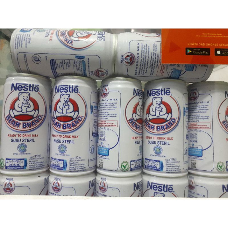 susu beruang (bear brand 189ml isi 10)