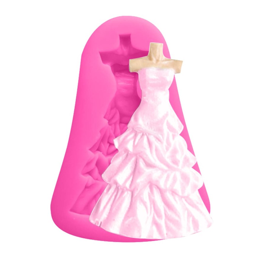 3D Silicone Mold Fondant Cake Decoration - Wedding Dress