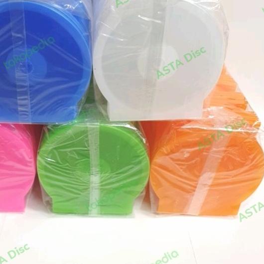✥ Tempat CD / DVD Bahan Plastik Bentuk Oval isi 50 pcs - Putih ♪