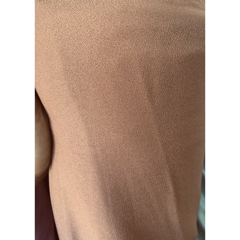 Kain MOSSCREPE / MOSCHINO murah ( 20 warna ) SERI 1-Hazelnut