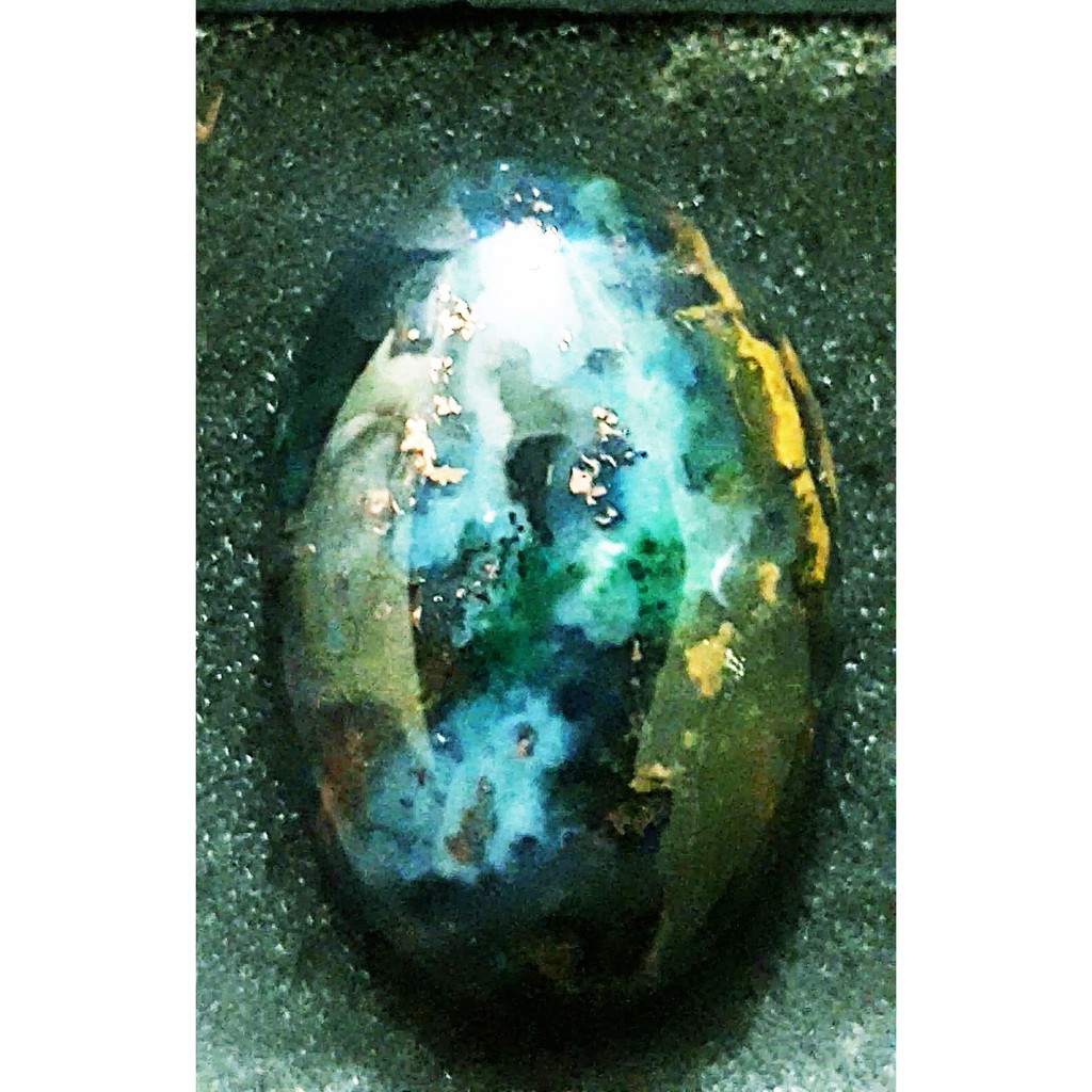 BACAN DOKO batu akik natural bacan doko elektrik body glass size jumbo 27mm