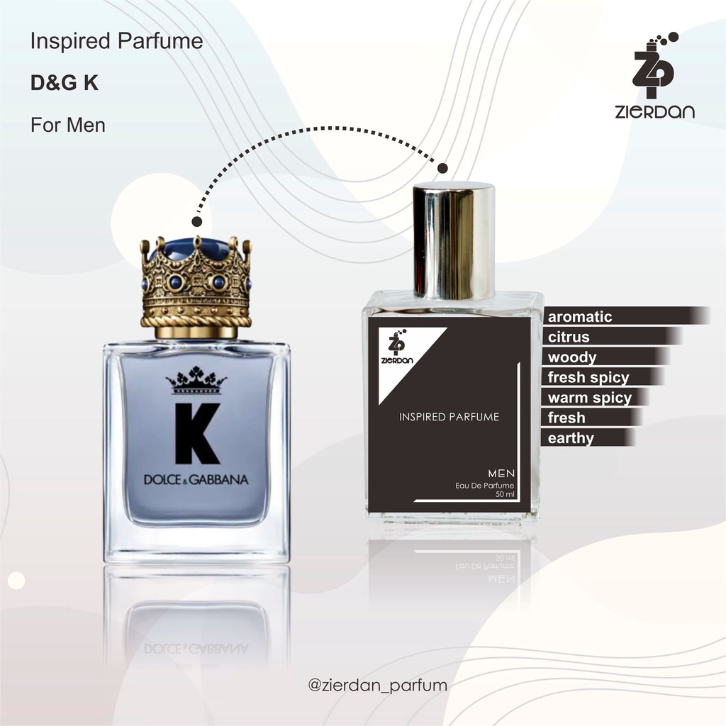 Zierdan Inspired Parfum D&amp;G K Parfume Farfum Minyak Wangi Tahan Lama Pria Cowok