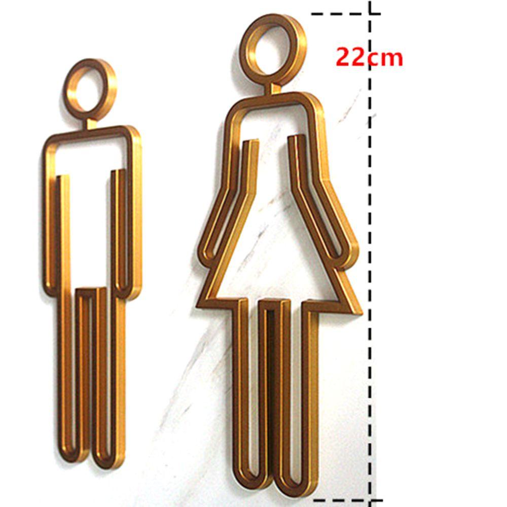 Rebuy Toilet Symbol 1pcs Untuk Plakat WC Akrilik Kreatif Hotel, Kantor, Rumah