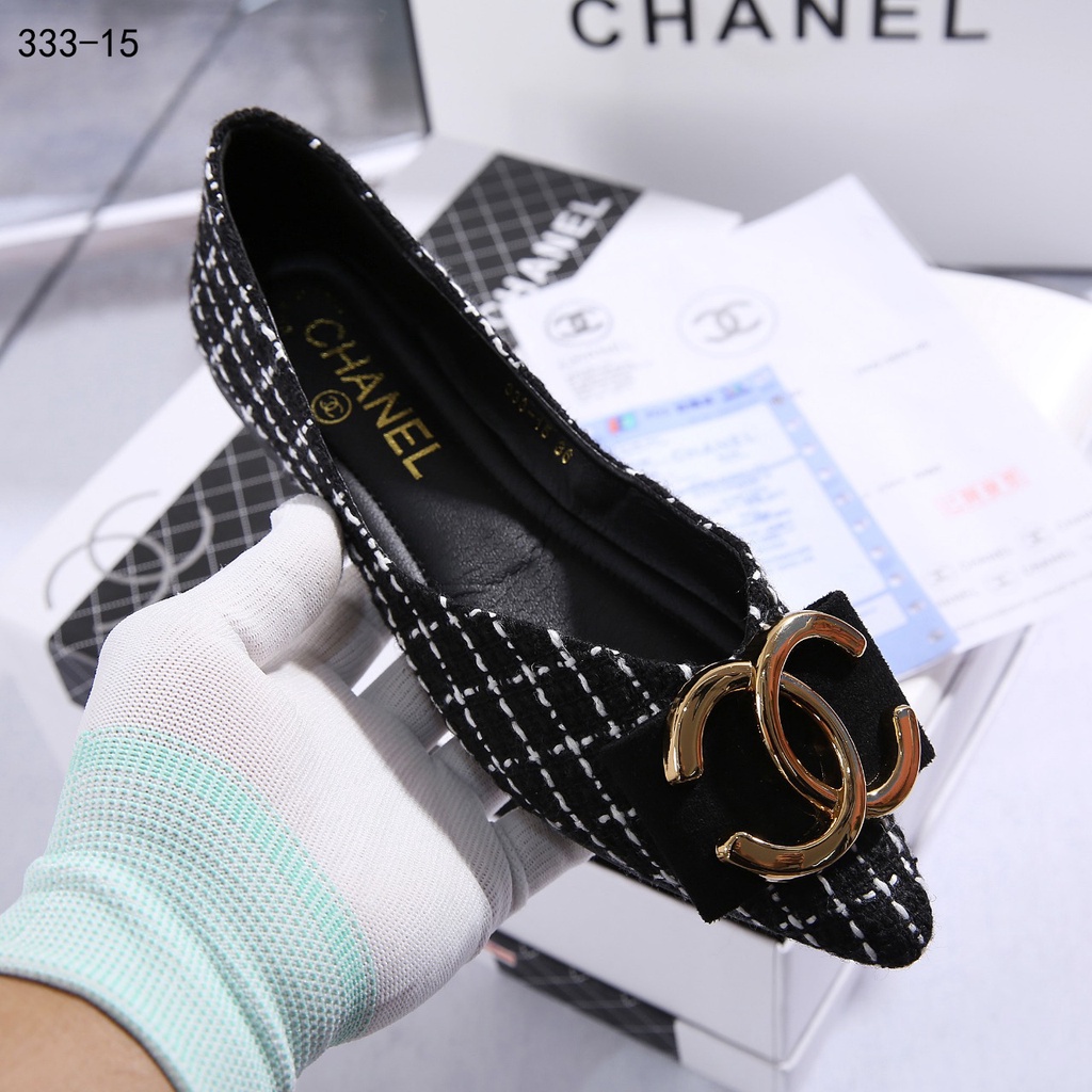 CH CC Logo  Ballerina Flat Shoes 333-15