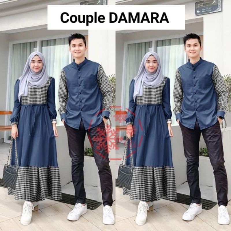 Baju Gamis Pasangan Couple Kondangan Pesta Kekinian 2022 Modern Kapel Pesta Keluarga Elegan Mewah Pa