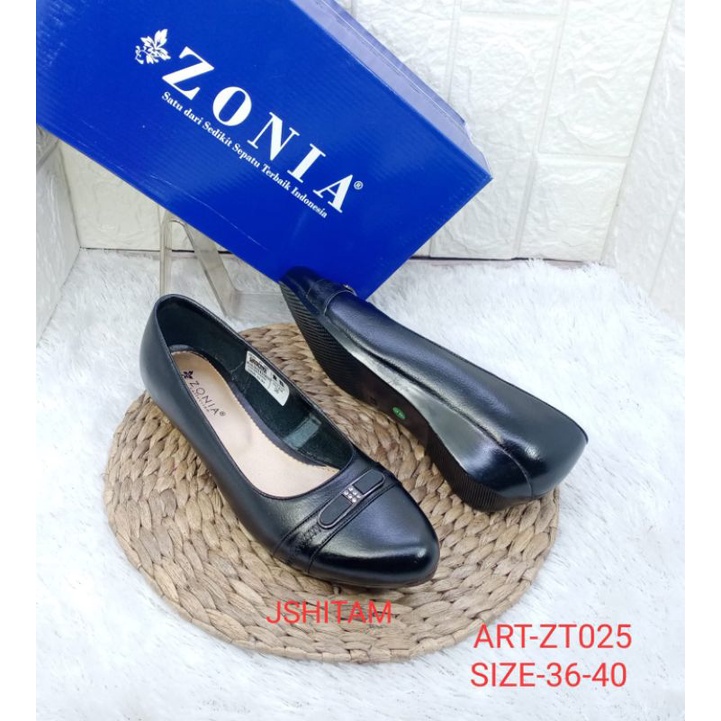 SEPATU KULIT WEDGES WANITA ZONIA ZT 025