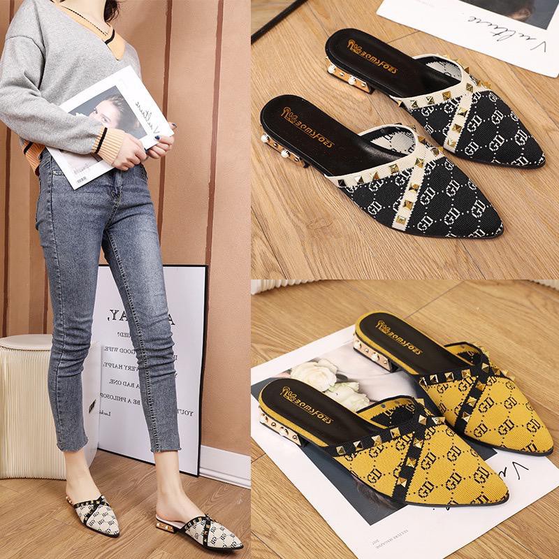 Free Box Sandal NS968 Flat Shoes Wanita Import Kasual dan Kekinian Sepatu Import Termurah