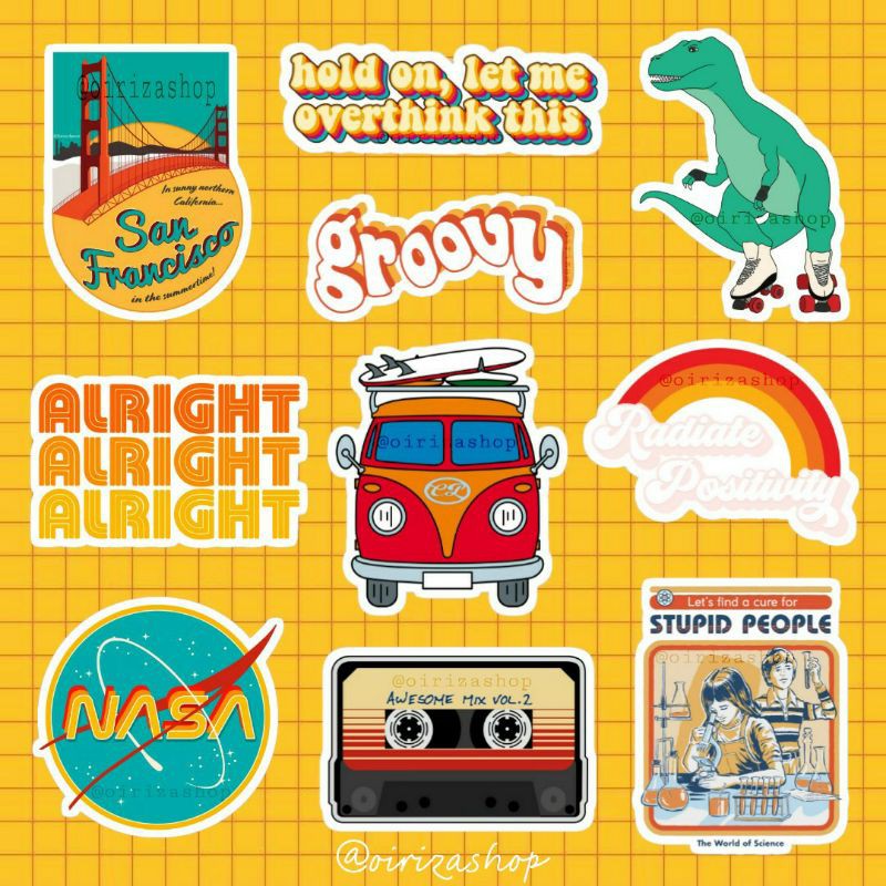 

Stiker Retro / Stiker Aesthetic / Stiker Vsco / Sticker Tumblr Hp Laptop / Stiker Deco Cutting