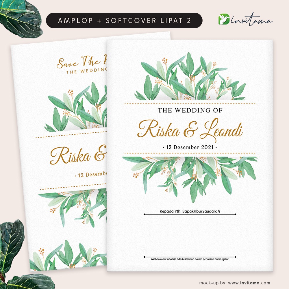  Undangan  Pernikahan  Amplop Softcover Lipat 2 Bagus  Unik  