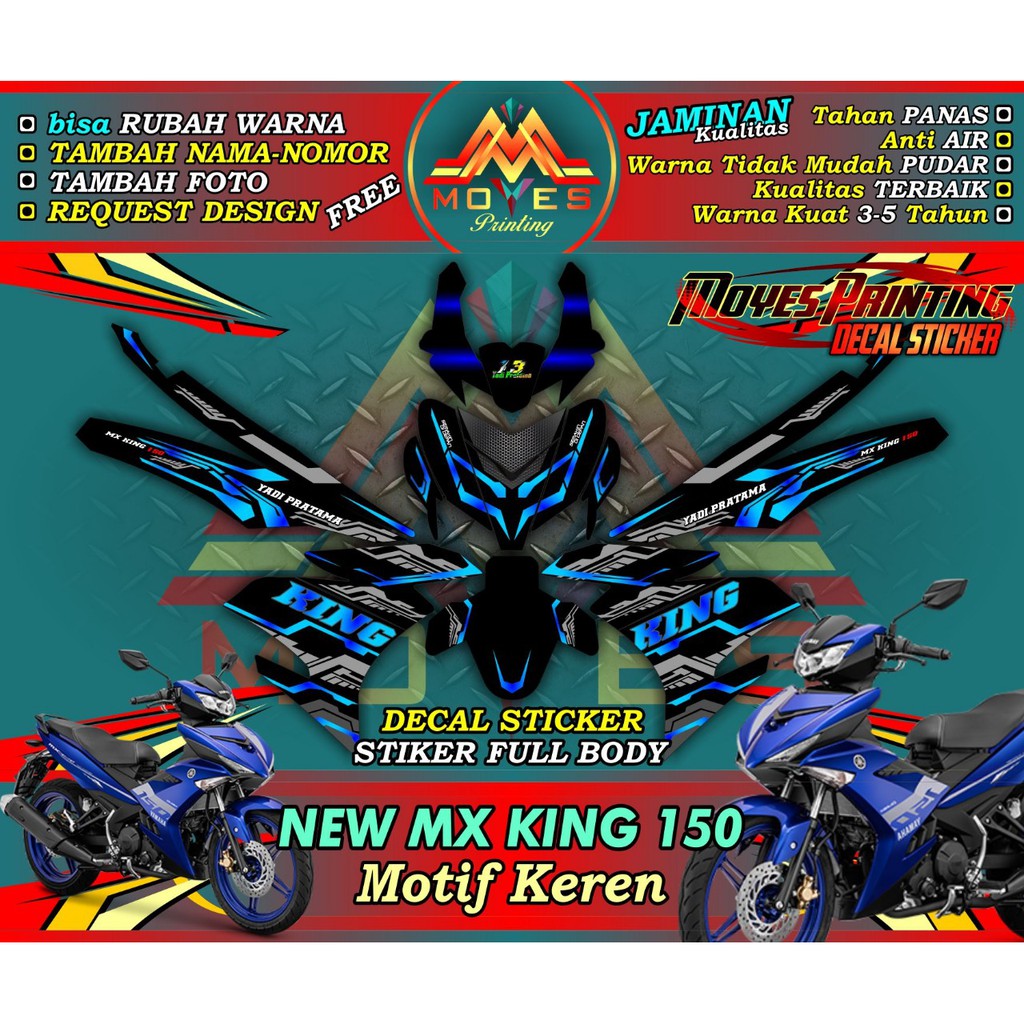 Decal fullbody motor Mx King decal stiker motor Mx King 150 fullbody stiker variasi