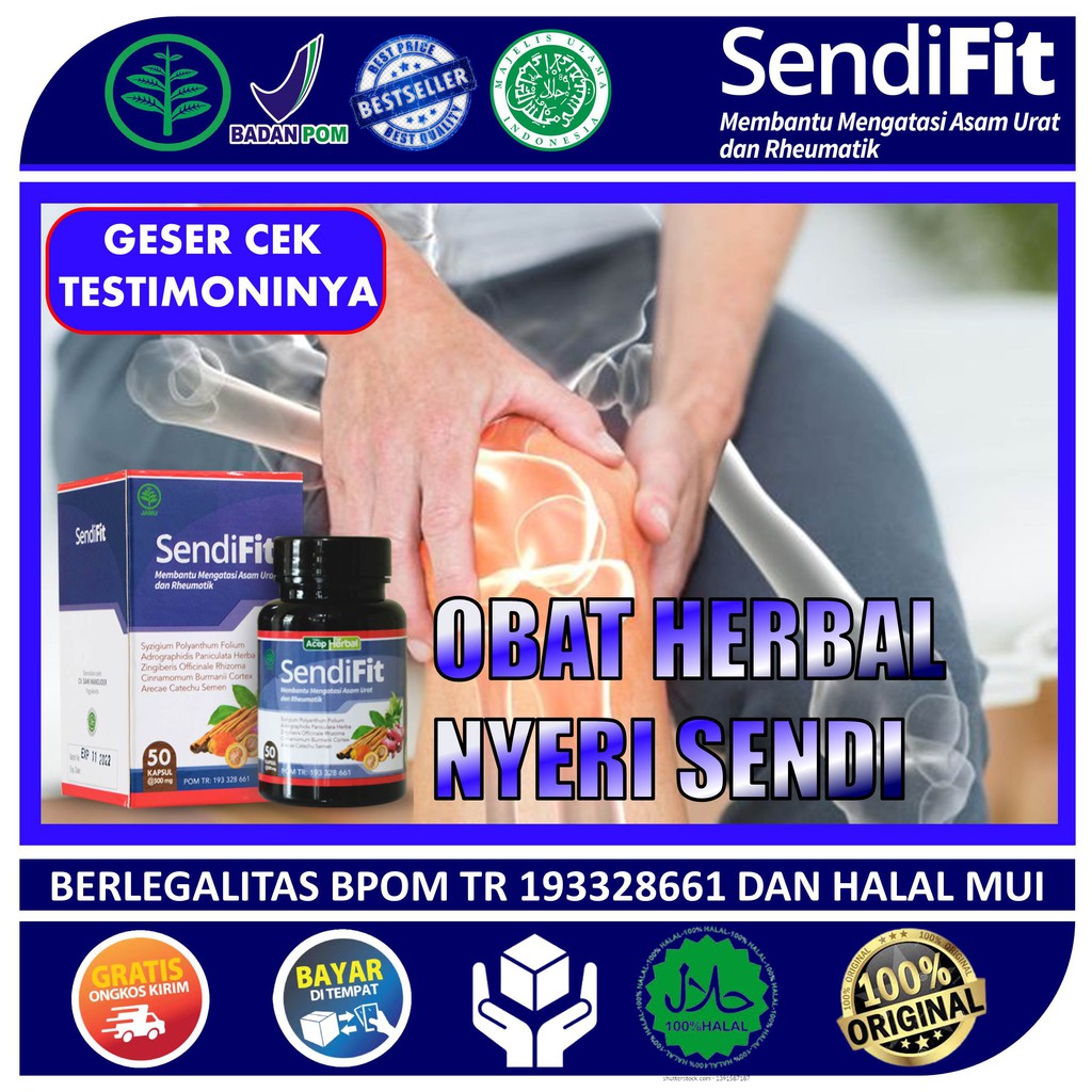 Obat Nyeri Sendi Obat Khusus Nyeri Sendi SendiFit Herbal Alami Tanpa Efek Samping Jamu Obat Nyeri Se