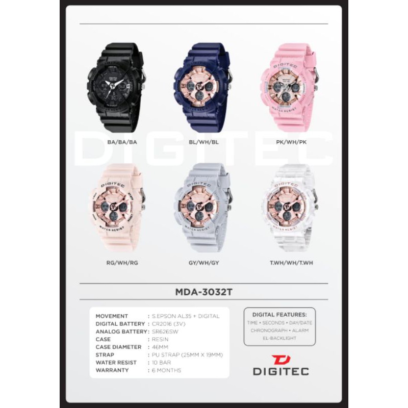 JAM DIGITEC JAM TANGAN KASUAL TERLARIS JAM TANGAN ORIGINAL 100% JAM TAHAN AIR