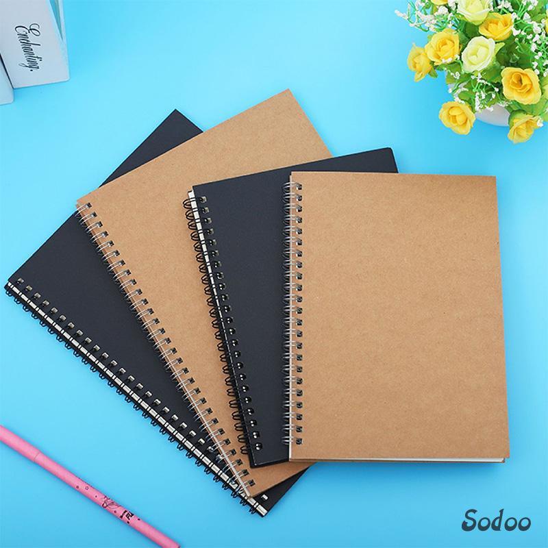 

A5 Kraft Paper Coil Book Simple Student Notebook Meeting Notepad Buku Akuntansi Portabel - SO
