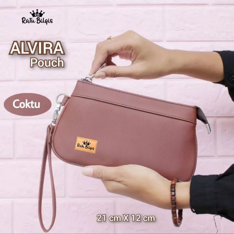 Alvira Pouch By Ratu Bilqis / Pouch Anti Air / Pouch Waterproof / Pouch Bahan Chocoly Premium / Dompet Handphone